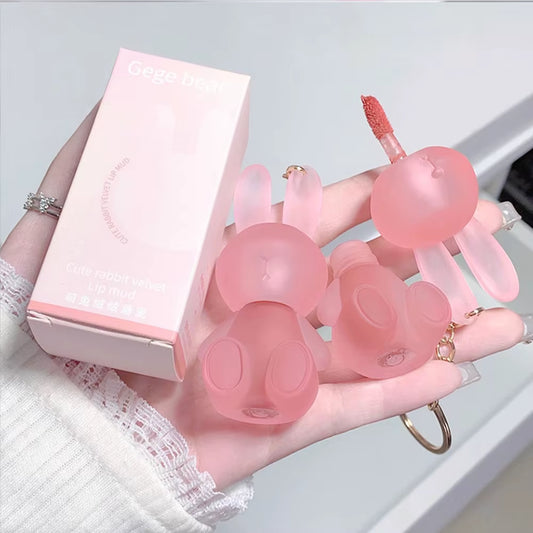 Rabbit Lip Glaze, Matte Velvet Lip Clay Long-Lasting Color Non-Drying Lipstick