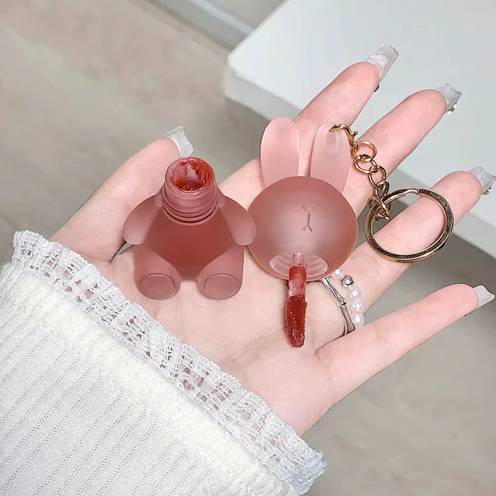 Rabbit Lip Glaze, Matte Velvet Lip Clay Long-Lasting Color Non-Drying Lipstick