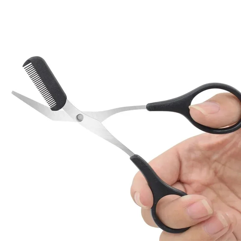 1/2/3/4Pcs Eyebrow Trimmer Makeup Tools Stainless Steel Eyebrow Scissors with Comb Hair Removal Eyebrows Shaping Makeup Tools