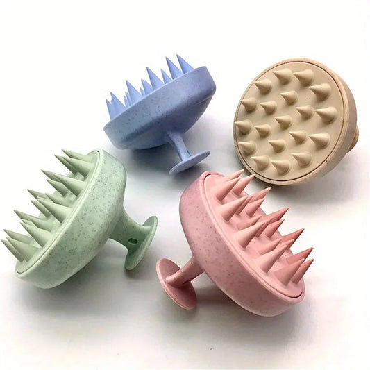 1Pc Silicone Shampoo Brush Body Massage Brush Bath Shower Brush Salon Hairdressing Tool Scalp Massage Comb Hair Washing Comb