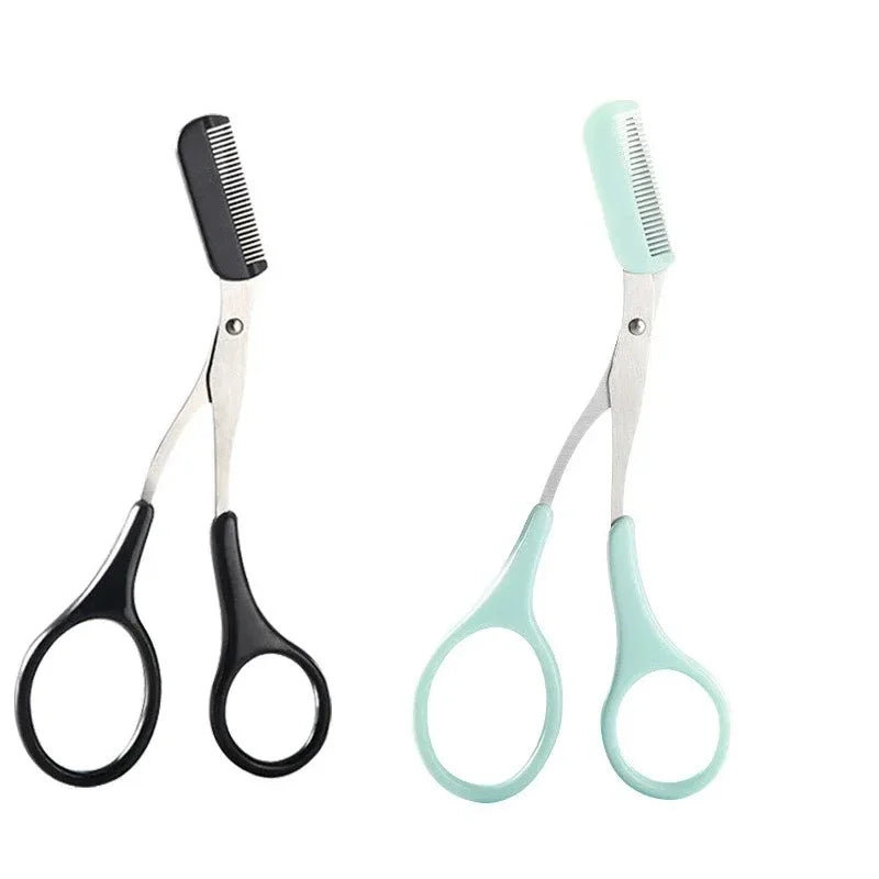 1/2/3/4Pcs Eyebrow Trimmer Makeup Tools Stainless Steel Eyebrow Scissors with Comb Hair Removal Eyebrows Shaping Makeup Tools