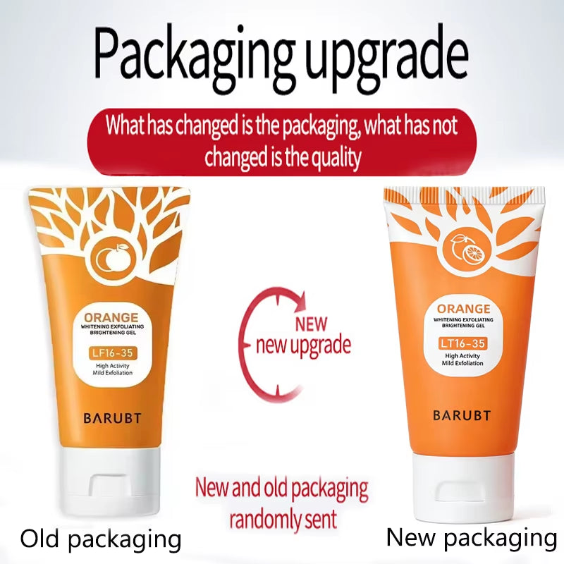 50G Orange Exfoliating Gel for Facial Body Gentle Orange Facial Scrub Body Cleansing Gel Dead Skin Remover Scrub Skin Cleaning