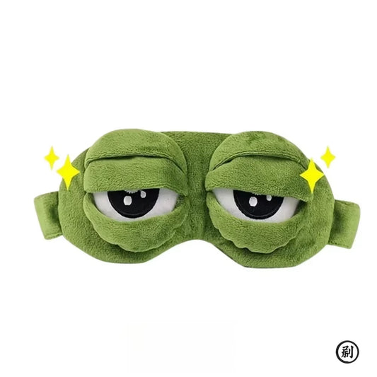 3D Frog Sleep Mask Natural Sleeping Eyeshade Women Men Creative Cartoon Soft Portable Blindfold Travel Office Eyepatch
