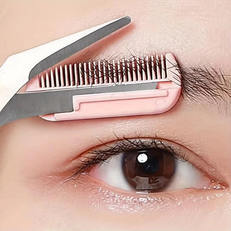 1/2/3/4Pcs Eyebrow Trimmer Makeup Tools Stainless Steel Eyebrow Scissors with Comb Hair Removal Eyebrows Shaping Makeup Tools
